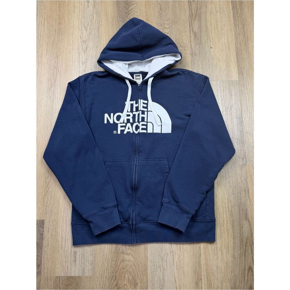 The North Face hoodie men’s size L blue full zip sweatshirt outdoor
